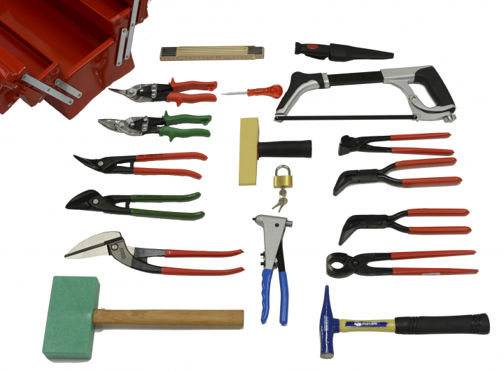 Verktygslåda Byggplåt Komplett i gruppen Handverktyg / Övriga verktyg / Verktygssatser hos Uveco AB (2960)